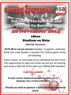 KSA CT Members invite to come bowling....